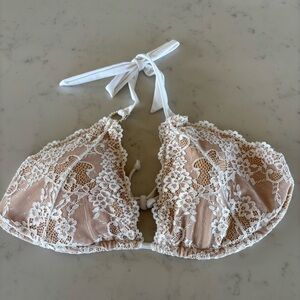 Bahimi‎ Lace Overlay Bikini Top Size XL
